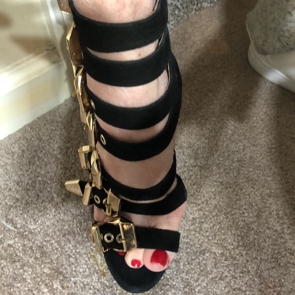 Jeffrey Campbell Shadow Stud Black Platform Boots. Lady Gaga style - Picture 2 of 5